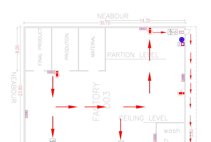 design professional emergency evacuation plan, exit plan, safety plan